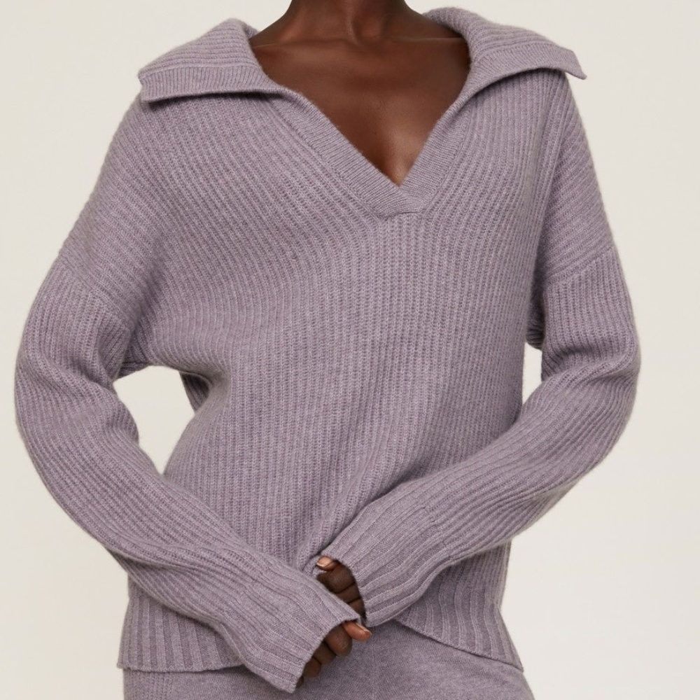 NAADAM Fisherman Polo in Lavender, S - Picture 2 of 11